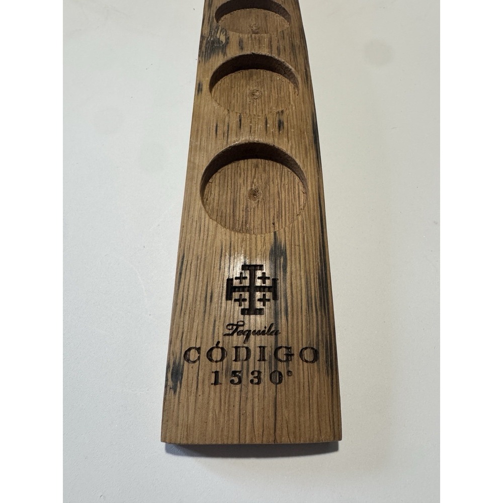 Codigo 1530 Tequilla Wood Stave Wooden Flight Tray 5 Shots‎